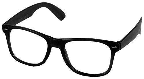 [Australia] - Harrista Clear Retro Style Oversized Black Frame Nerd Geek Glasses 