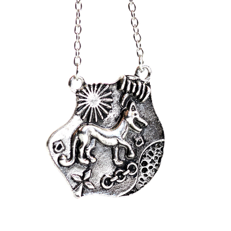 [Australia] - Beaux Bijoux Teen Wolf Jewellery - Allison Argent Silver Pendant - Werewolf Hunters Sigil 