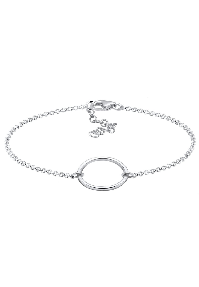 [Australia] - Elli Women's 925 Sterling Silver Circle of Life Gold-Plated Bracelet of Length 18cm 