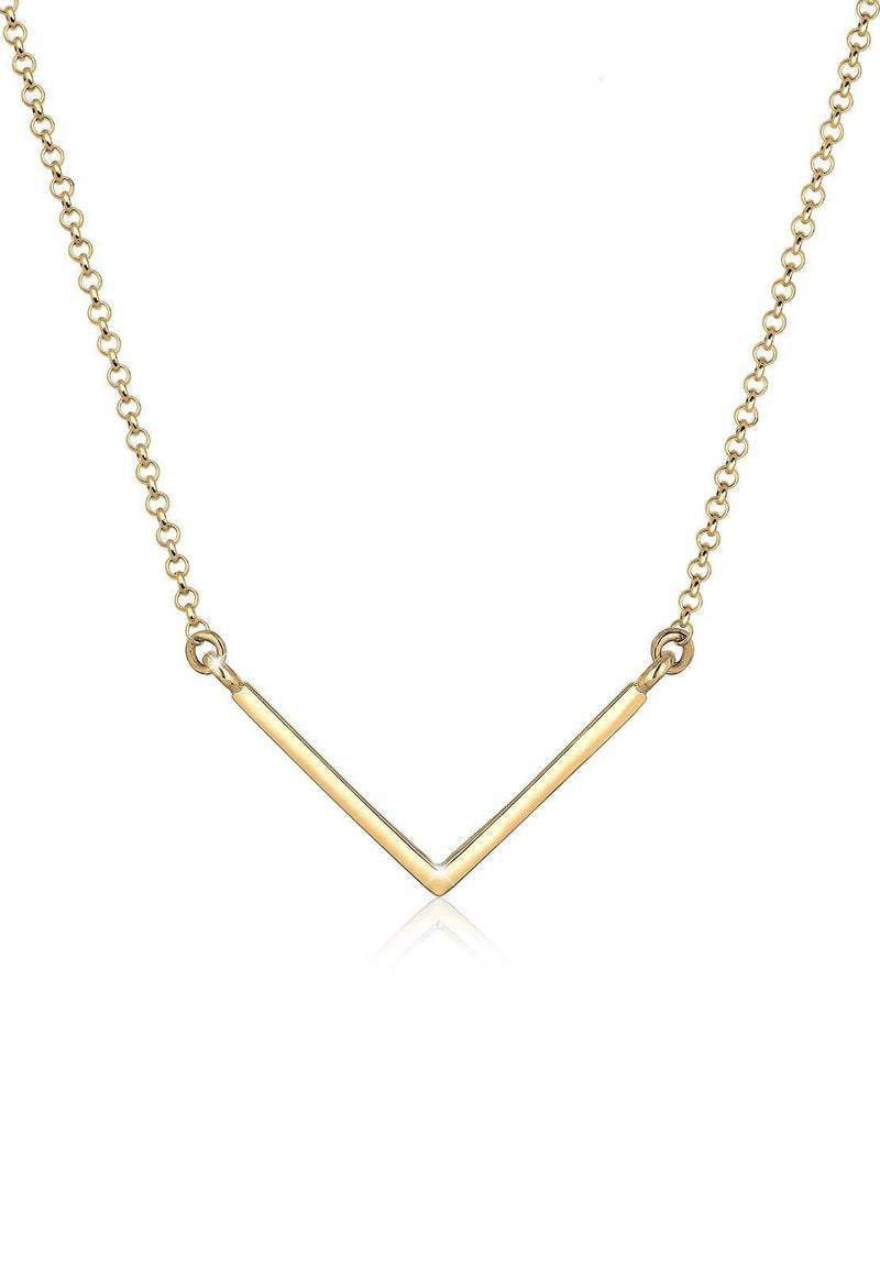 [Australia] - Elli Necklace Geo Minimal Look Gold Plated 925 Sterling Silver 