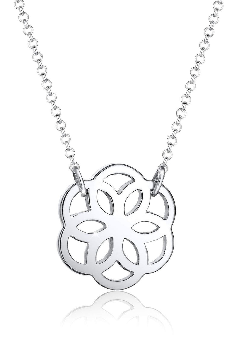 [Australia] - Elli Women Genuine Jewellery Necklaces Chain Neckwear Ornament Flower 925 Sterling Silver Gold 
