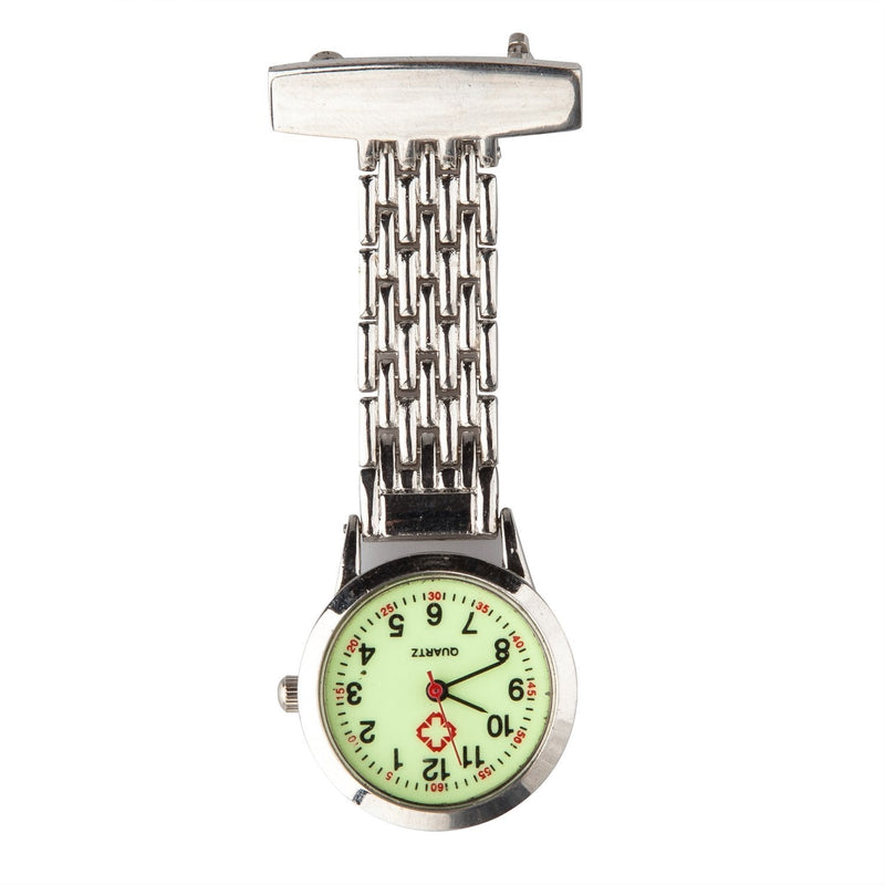 [Australia] - TRIXES Glow in the Dark Nurses Fob Watch Silver Quartz 