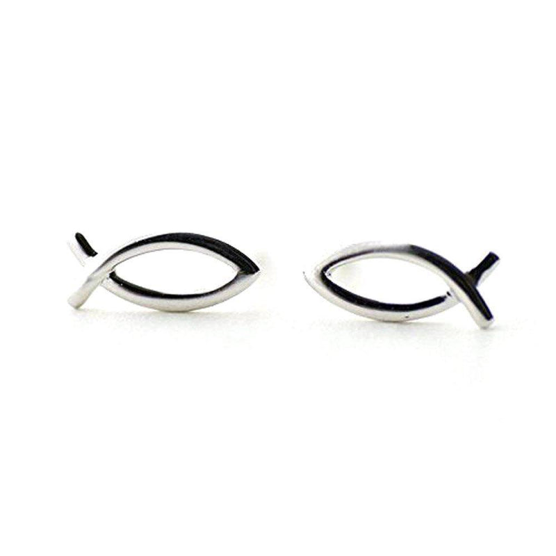 [Australia] - iszie jewellery sterling silver Christian fish earrings for ladies or girl fashion stud earring 