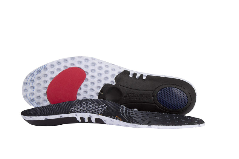 [Australia] - PRO 11 WELLBEING Pro11 Hydro-Tech Sports Orthotic Insoles with Dual Layer Impact Shell Absorber and Metatarsal Support System 6/9 UK Black 