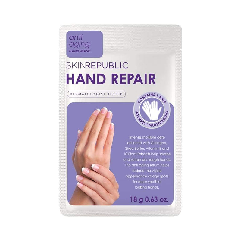 [Australia] - Skin Republic Hand Repair Mask, Intensely Moisturising, Brightens Dark Spots, with Vitamin E, 18g 18 g (Pack of 1) 