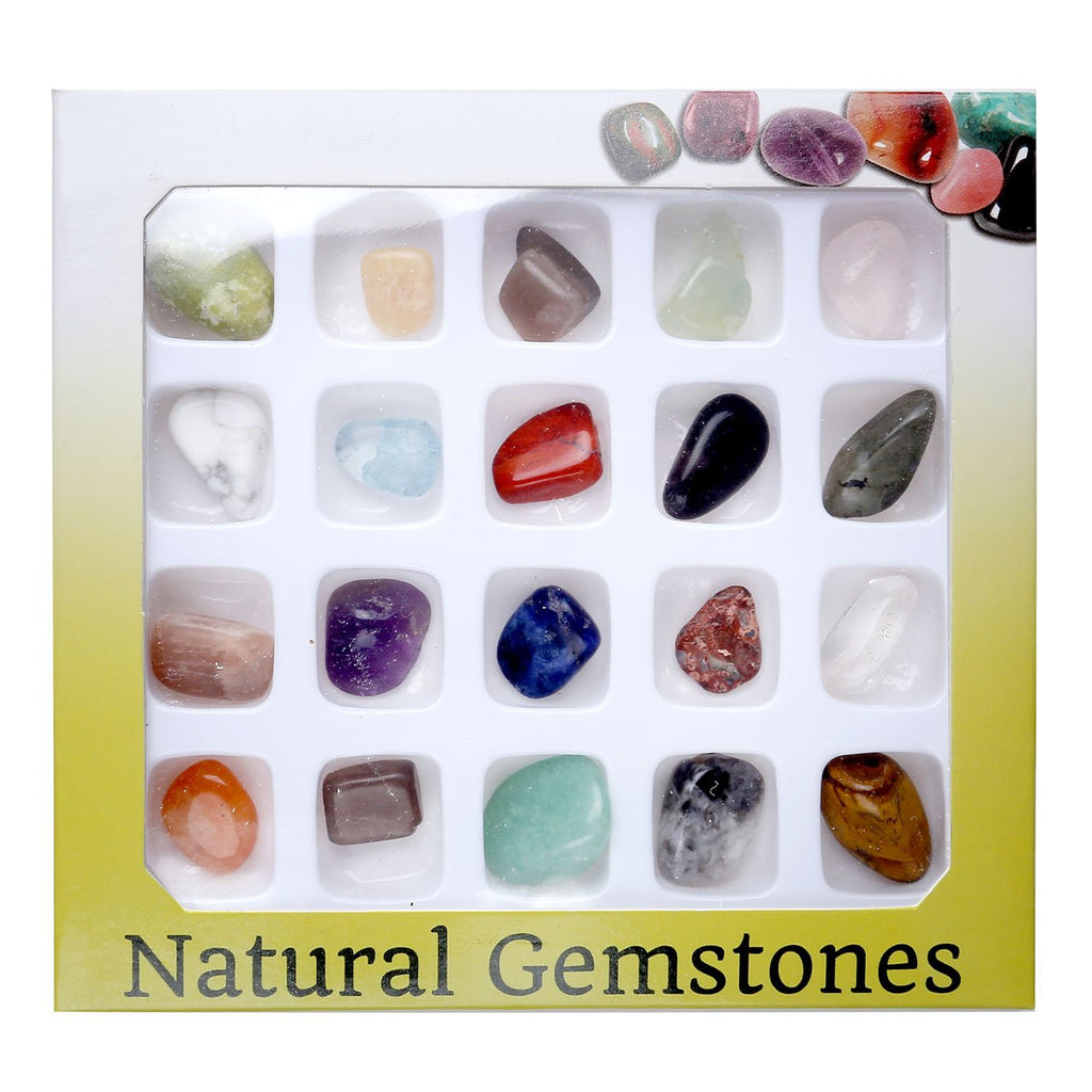 [Australia] - JOVIVI 20 Gemstones Chakra Stone Healing Balancing Kit for Collectors, Crystal & Reiki Healers and Yoga Practioner 