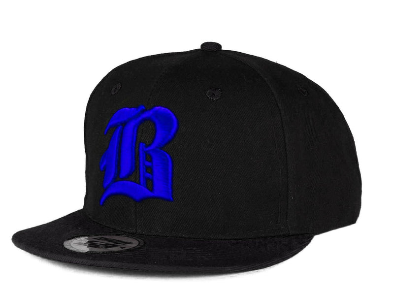 [Australia] - Morefaz New Baseball Snapback Cap Unisex Men Women Flexfit Gothic Letter B Trucker Hat Caps Snapback MFAZ Ltd B Black blue 