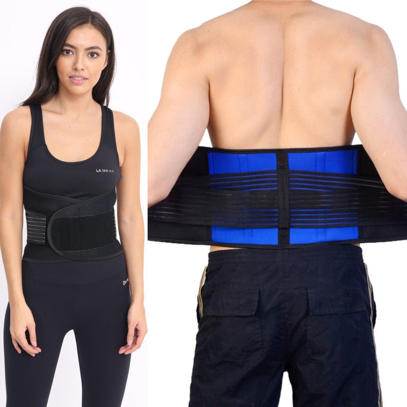 [Australia] - Body and Base TM, Adjustable Neoprene Double Pull Lumbar Support Lower Back Belt Brace Pain Relief (Small (22-27 inches)) S (Pack of 1) 