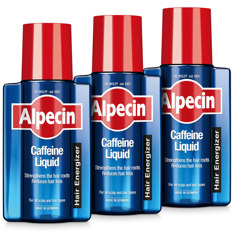 [Australia] - Alpecin Caffeine Liquid Hair Tonic 3x 200ml | Prevents and Reduces Hair Loss | Natural Hair Growth for Men | Energizer for Strong Hair | Hair Care for Men Made in Germany 