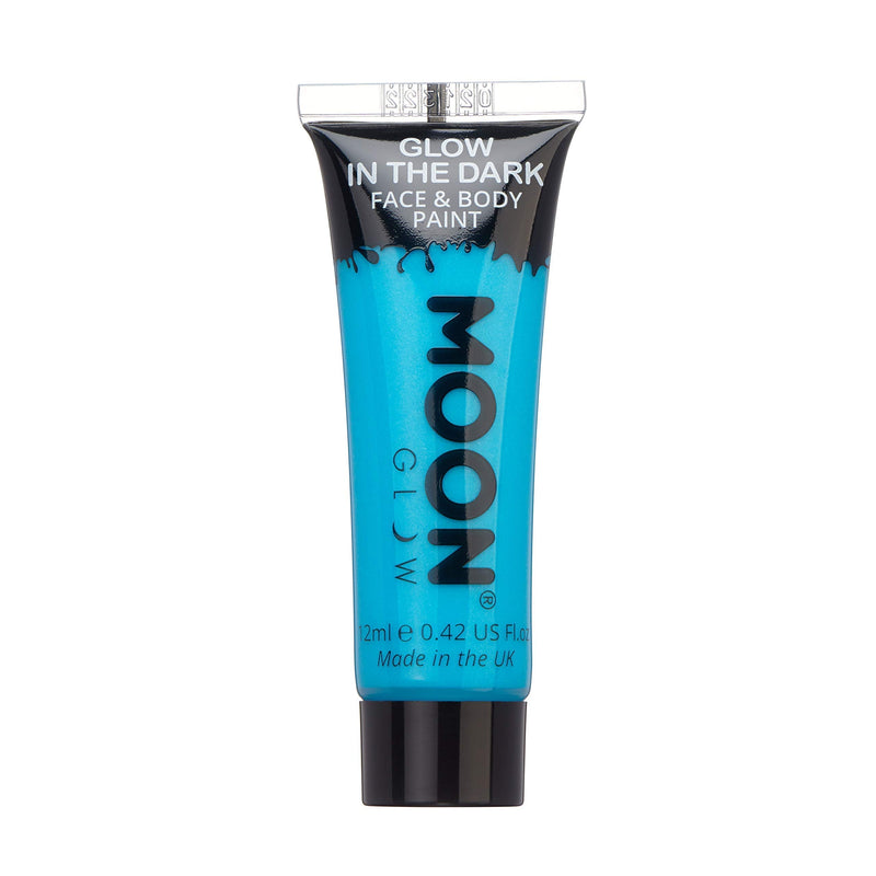 [Australia] - Moon Glow – Glow in the Dark Face & Body Paint - 12ml Blue – Phosphorescent - Charge to Glow 