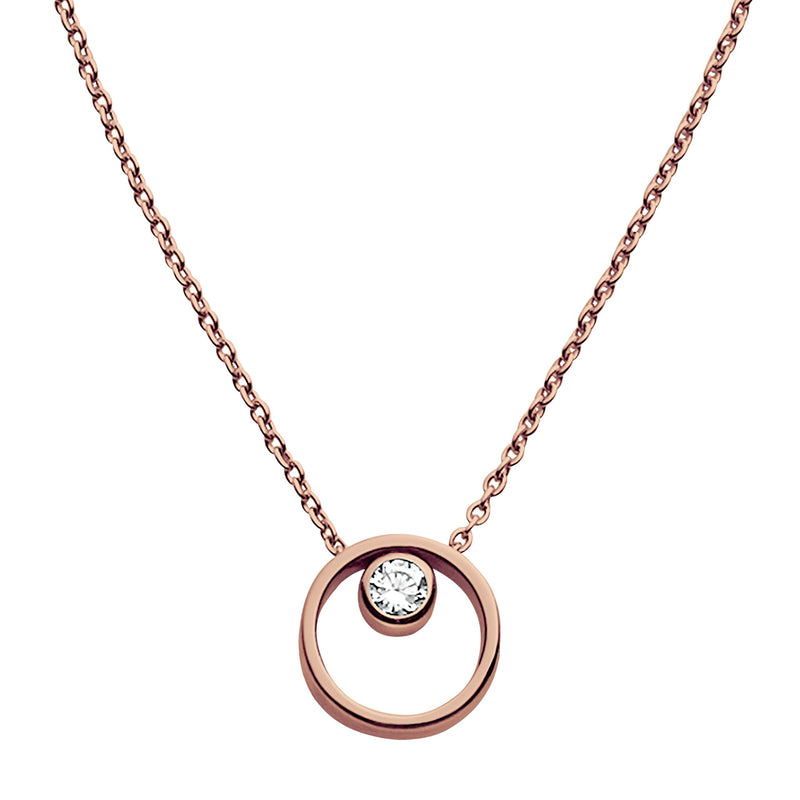 [Australia] - Skagen Women's Elin Crystal Circle Necklace SKJ0850791 