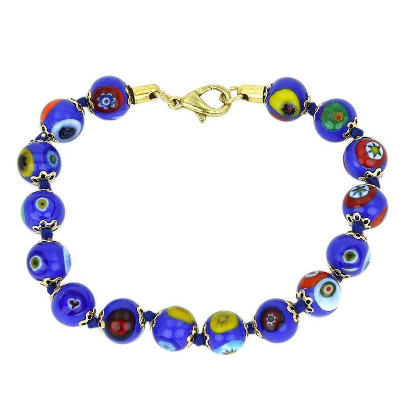 [Australia] - GlassOfVenice Women's Murano Glass Mosaic Bracelet - Blue 