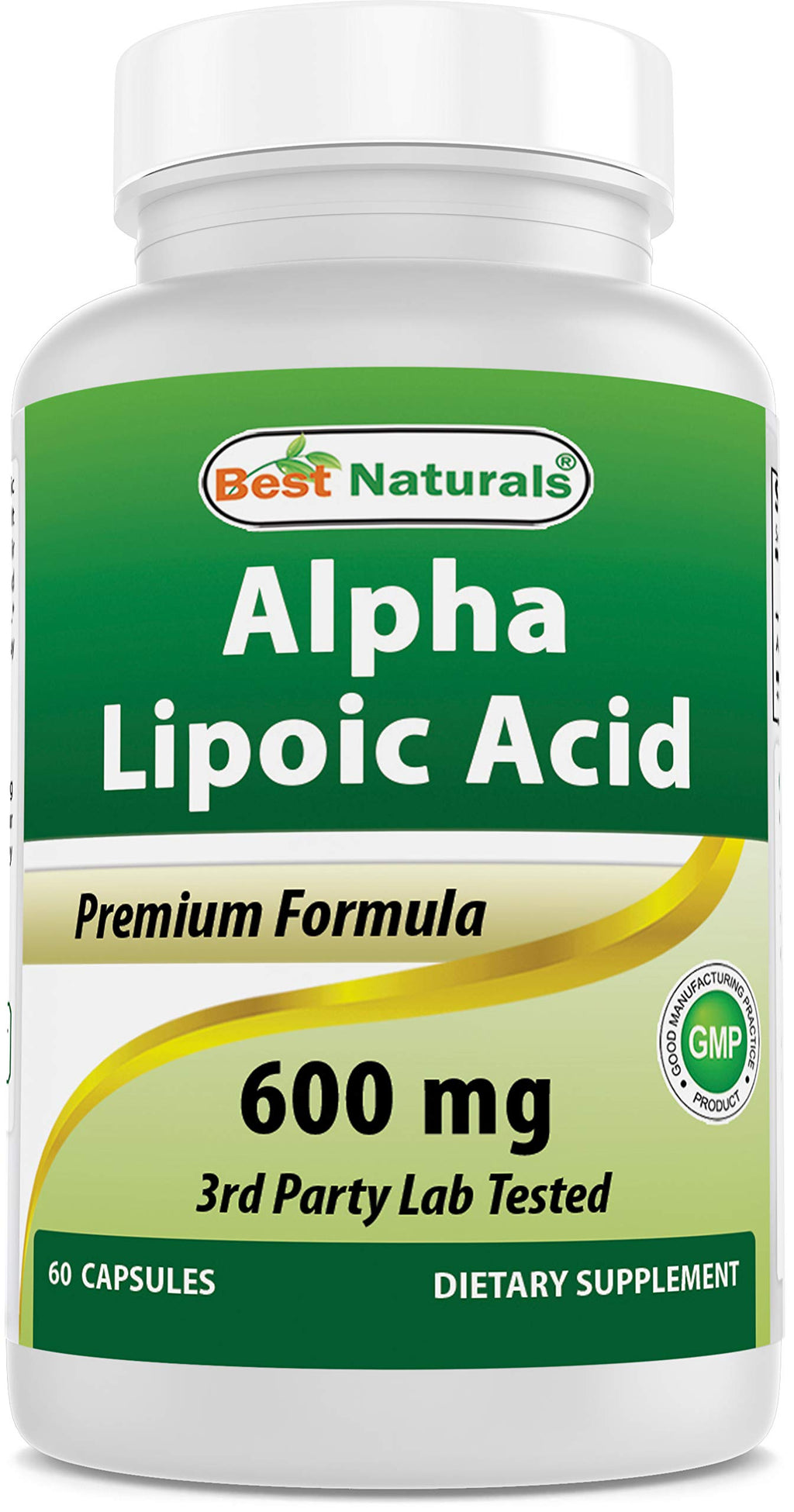 [Australia] - Best Naturals Alpha Lipoic Acid 600 mg 60 Capsules - ALA Powerful Antioxidant (60 Count (Pack of 1)) 60 Count (Pack of 1) 