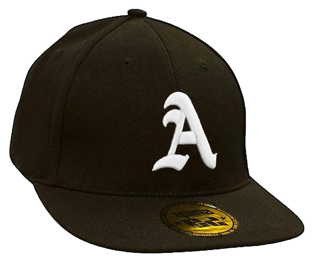 [Australia] - Morefaz New Snapback Cap Baseball Unisex Men Women Flexfit Gothic 3D Letter A Hat Caps MFAZ Ltd A Black White 