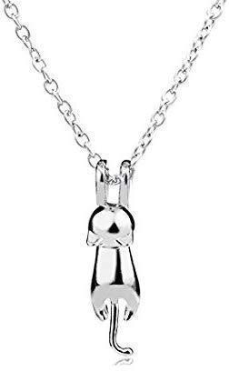 [Australia] - iszie jewellery sterling silver little sweet kitten fashion necklace,cat pendant necklace 