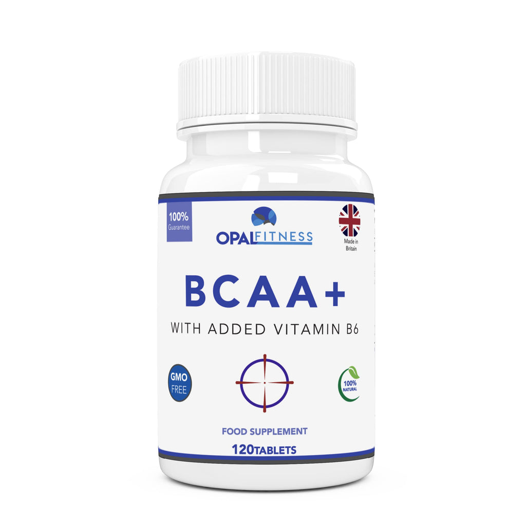 [Australia] - BCAA Tablets, Branched Chain Amino Acids By Opal Fitness Nutrition – Vegan BCAA+ With Vitamin B6 to Aid Absorption - UK Produced And GMP Certified - Suitable For Men And Women – 120 Tablets 
