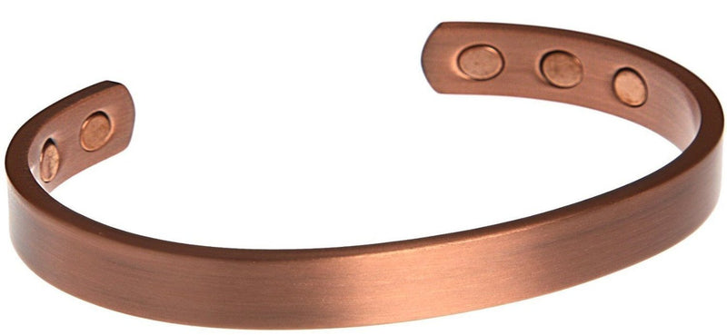 [Australia] - Copper Magnetic Bracelet in Gift Box for Men and Women - Experience The Difference with Pure Copper and 6 Magnets 1 Count (Pack of 1) Plain Copper 