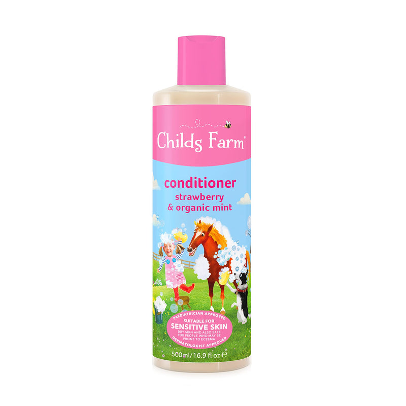 [Australia] - Childs Farm | Kids Conditioner | Strawberry & Organic Mint | All Hair Types | Conditions & Nourishes | Suitable for Dry, Sensitive & Eczema-prone Skin & Scalp | 500ml 