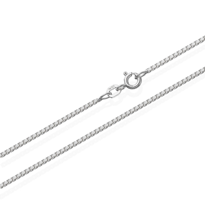 [Australia] - NKlaus Genuine 925 Sterling Silver Venetian Chain Silver Chain 0.90 mm Wide 55.0 Centimetres 