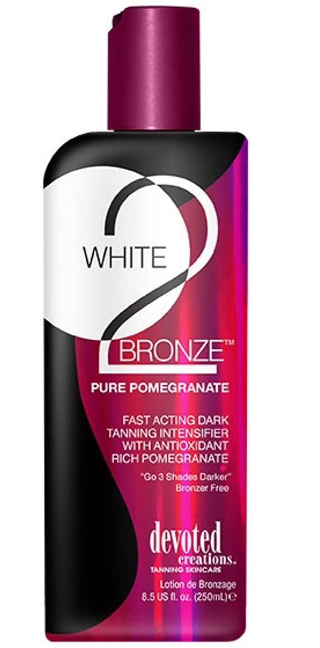 [Australia] - Devoted Creations White 2 Bronze Pomegranate sunbed tanning lotion cream (250ml bottle) 