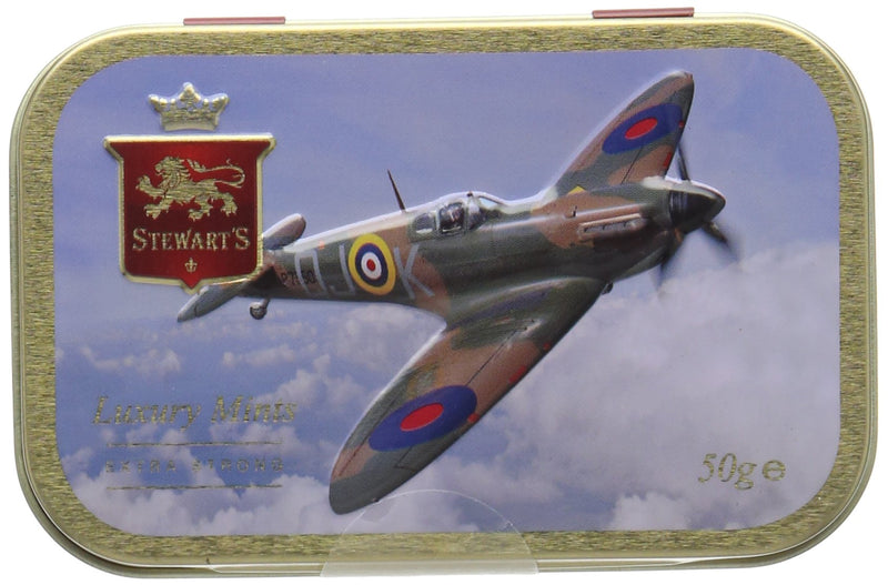 [Australia] - Stewart's - Spitfire Tin with Extra Strong Mints, 50 g (Pack of 1) 