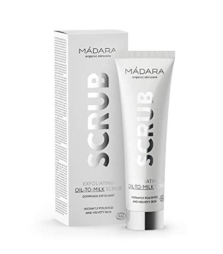 [Australia] - M√ÅDARA Organic Skincare | Exfoliating Oil-To-Milk Scrub - 60ml, With natural volcanic sand, Rich oil-based exfoliating formula, Gentle cleansing, Skin- softening, Vegan, Ecocert certified 