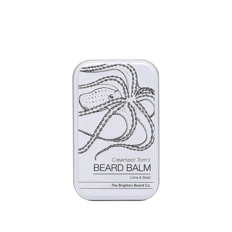 [Australia] - The Brighton Beard Co. Creampot Tom's Lime & Basil Beard Balm, Handmade Balm Conditions & Repairs Beard, Light Shine 80ml 