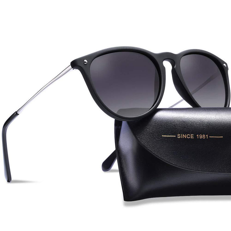 [Australia] - Carfia Vintage Mens Sunglasses for Women Polarised UV400 Protection Driving Travelling Lightweight Blue Light Glasses Women/H:gradient Grey Lens 