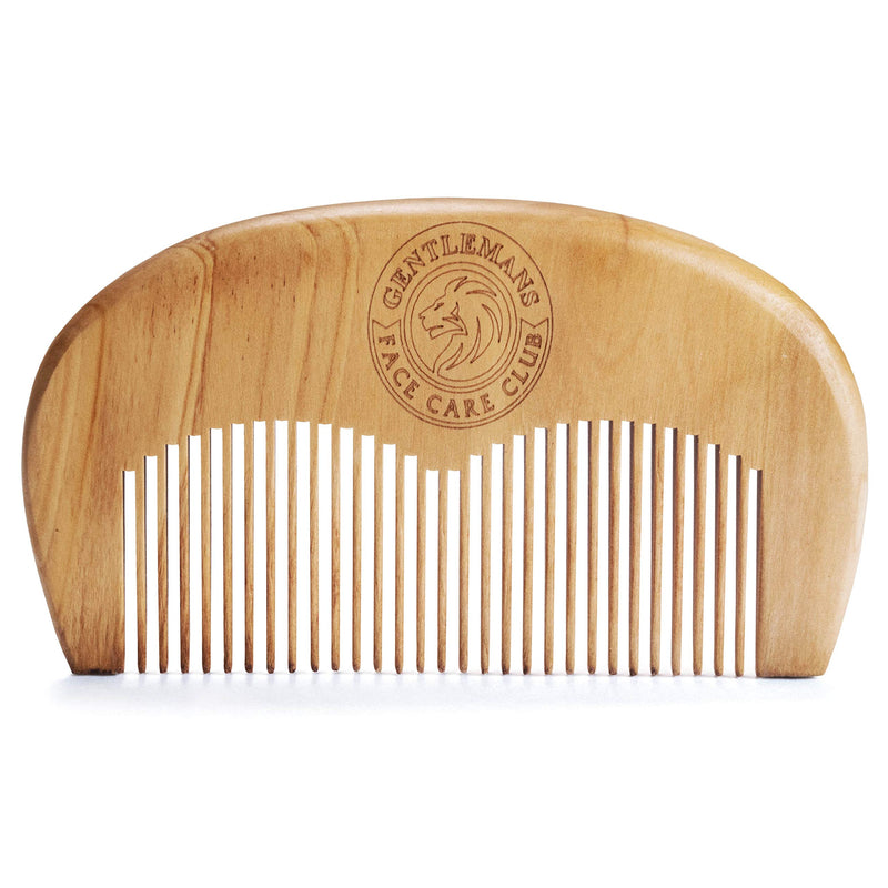 [Australia] - Beard Comb - Gentlemans Face Care Club Vegan Friendly Handmade Wooden Comb - Handy Pocket Size For Snag Free Moustache And Beard Care With FREE Storage Bag + Can Be Used With Beard Oil Or Wax 