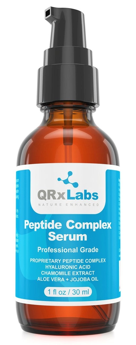 [Australia] - QRxLabs Peptide Complex Serum/Collagen Booster For The Face With Hyaluronic Acid And Chamomile Extract - Anti Aging Peptide Serum, Reduces Wrinkles, Heals And Repairs Skin - Tightening Effect 
