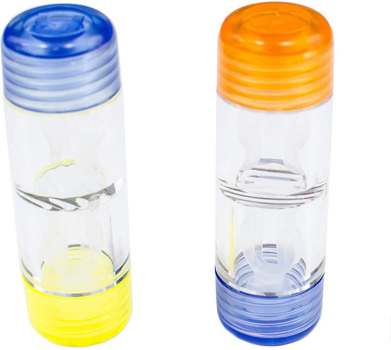 [Australia] - SPORTS WORLD VISION Contact Lens Cases for Hard Lenses |Leakproof |Easy to Carry and Use | Storage Case for Left/Right Eyes | Rigid Gas Permeable RGP Lenses | 10 Pieces 