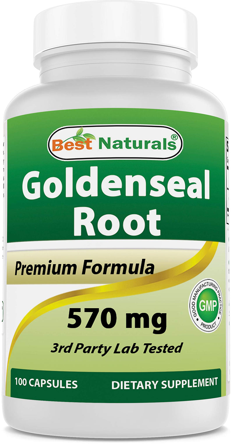 [Australia] - Best Naturals Goldenseal Root 570 mg 100 Capsules (100 Count (Pack of 1)) 100 Count (Pack of 1) 
