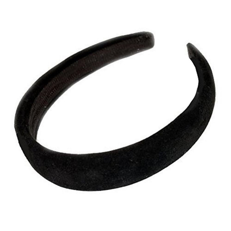 [Australia] - Black Velvet Feel Alice Hair Band Headband 2.5cm (1) Wide by Pritties Accessories Black 1 Count (Pack of 1) 