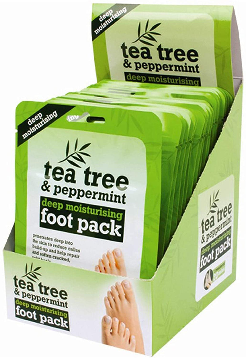 [Australia] - Deep Cleansing & Moisturising Foot Pack- Removes Calluses & Dead Skin Cells- Intensive Care For Feet - Tea Tree & Peppermint (15) 
