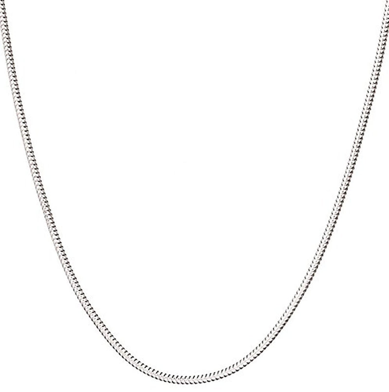 [Australia] - 925 Sterling Silver Italian 1.2mm Snake Chain Crafted Necklace Strong - Lobster Claw Clasp / Extra Clasp 24.0 Inches 