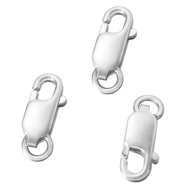 [Australia] - HOUSWEETY 5PCs 925 Sterling Silver Lobster Clasp Connectors - Jewellery Making Findings Beading Crafting 8mmx4mm 