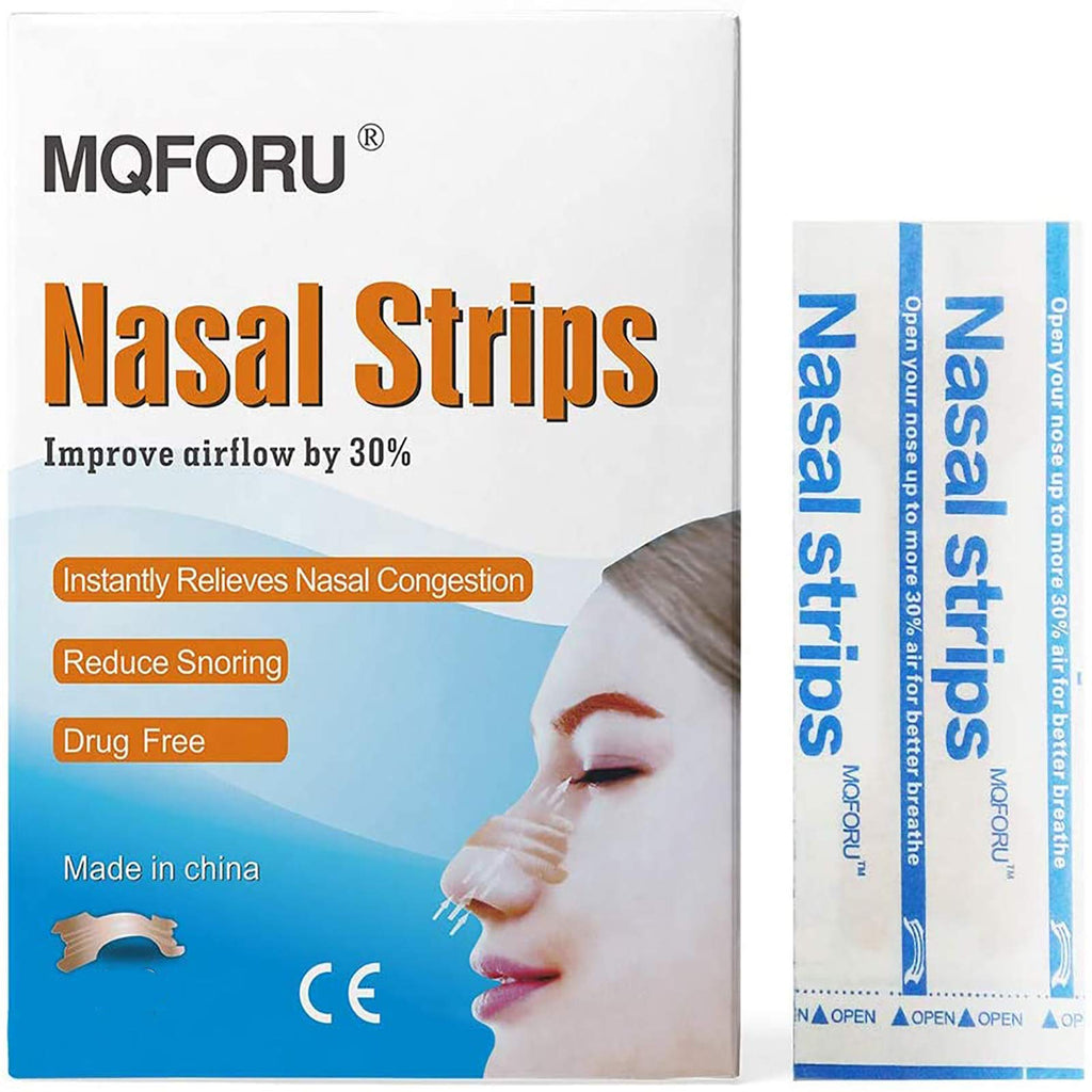 [Australia] - MQFORU Breath Nasal Strips 100 Counts, Stop Snoring Strips for Men Women, Reduce Snoring Better Sleep, Drug-free, Large (66mm*19mm) 