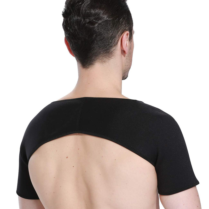[Australia] - KING OF FLASH Double Shoulder Support Neoprene Wrap Protector Unisex Men Ladies Injury Protect Sprains, Dislocation of Shoulder Joint (Large) Large 