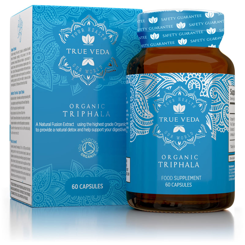 [Australia] - Organic Triphala Capsules - Certified Organic by Soil Association | Potency Due to Natural Fusion Extract | 100% Natural Supplement | Vegan & Vegetarian Friendly | Ayurveda | 60 Tablets | Made in UK 60 Count (Pack of 1) 