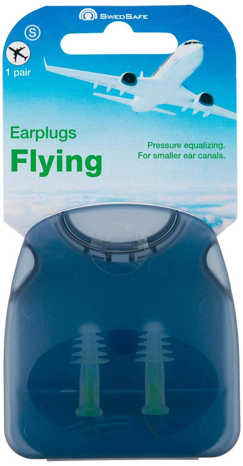 [Australia] - SwedSafe Ear Plugs for Flying - Women & Children - Perfect for Pressure Relief and Sleeping on Flights - Small with Box S (Pack of 1) 
