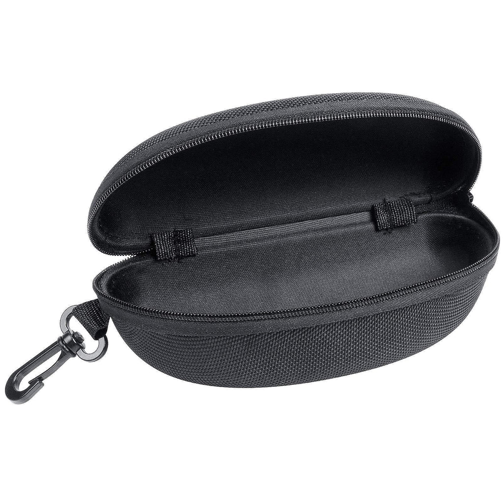 [Australia] - ewinever(TM 1pcs Black Zipper Clam Shell Hard Sunglasses Case Box Eyeglass Pouch Bag 