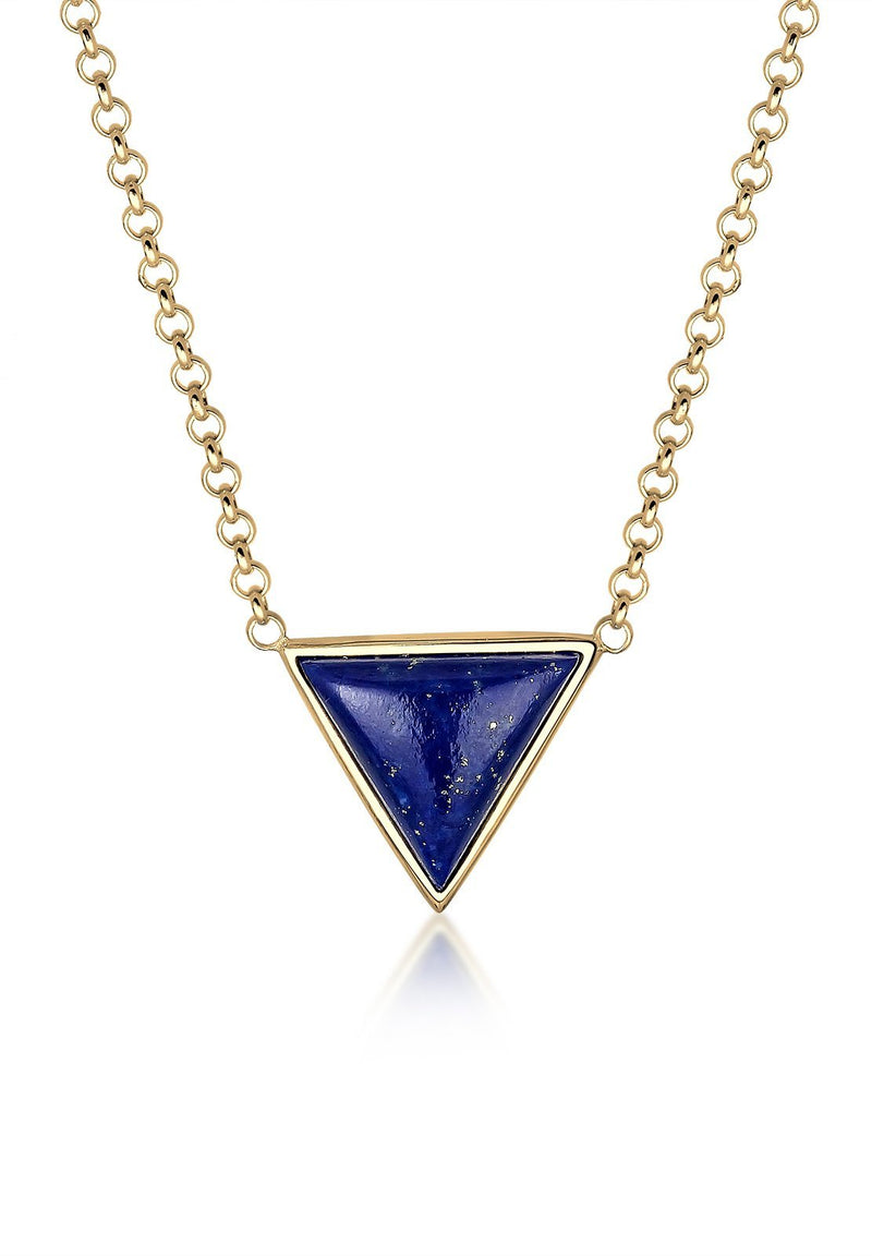 [Australia] - Elli Women Necklace 925 Sterling Silver Gold Plated Quadrilateral Length 45cm 0104850616 