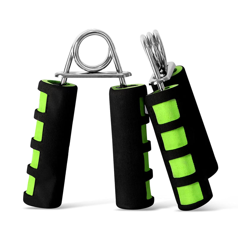 [Australia] - Maveek A shape Foam Handle Hand Grips Gripper Arm Muscle Builder Wrist Resistance Strengthener Black/Green 