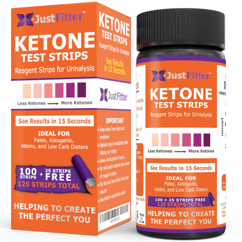 [Australia] - Ketone Keto Urine Test Strips. Look and Feel Great on a Low Carb Ketogenic Diet. Accurately Measure Your Fat Burning Ketosis Levels in 15 Seconds. 125 Strips. 125 Count (Pack of 1) 1 Bottle 
