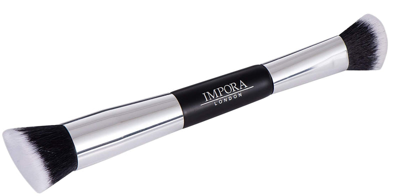 [Australia] - Foundation Makeup Brush - For Buffing, Blending, Sculpting, Highlight, Contouring. Contour Brush for use with Cream, Powder, Blush, Liquid Foundation, Concealer, Primer. Double Ended Make up Brush 