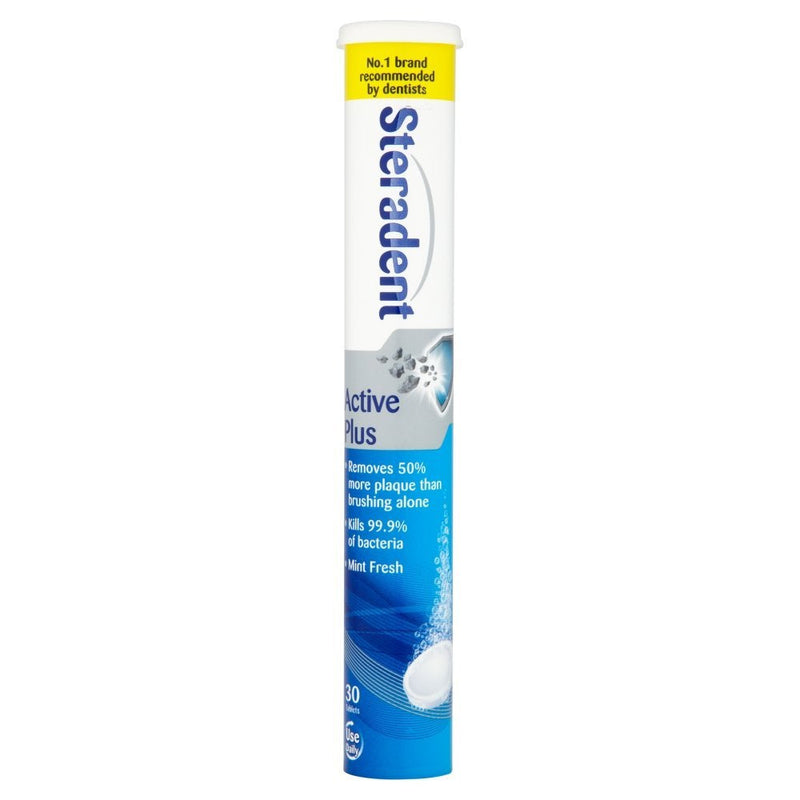 [Australia] - STERADENT TABLETS ACTIVE PLUS 30 Count (Pack of 1) 