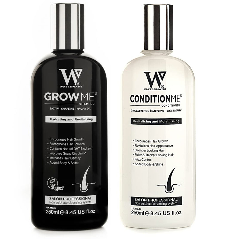 [Australia] - Hair Growth Shampoo & Conditioner by Watermans UK Biotin, Argan Oil, Allantoin, Rosemary, Niacinamide, Lupin. Male & Female Hair Loss Products 