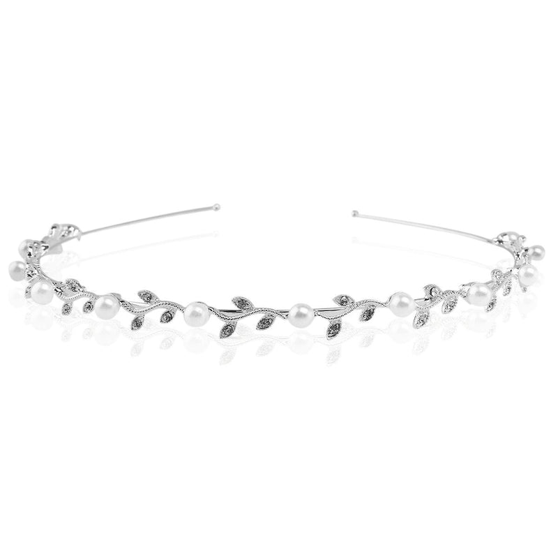 [Australia] - WINOMO Wedding Bridal Rhinestone Pearl Tiara Hair Barrettes Hairband Hair Loop Headband 