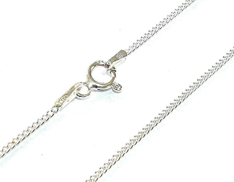 [Australia] - Markylis - Genuine Solid Sterling Silver 925 Sterling Silver Curb Necklace Chain - CD035-1.2mm - 32inch 