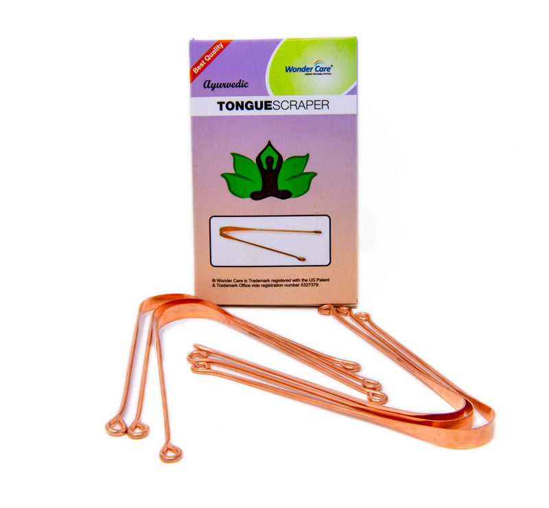 [Australia] - Wonder Care 100% Copper Tongue Scraper Ayurvedic Natural Tongue Cleaner for Oral Hygiene Bad Breath Relief Antibacterial 6 Pieces) 